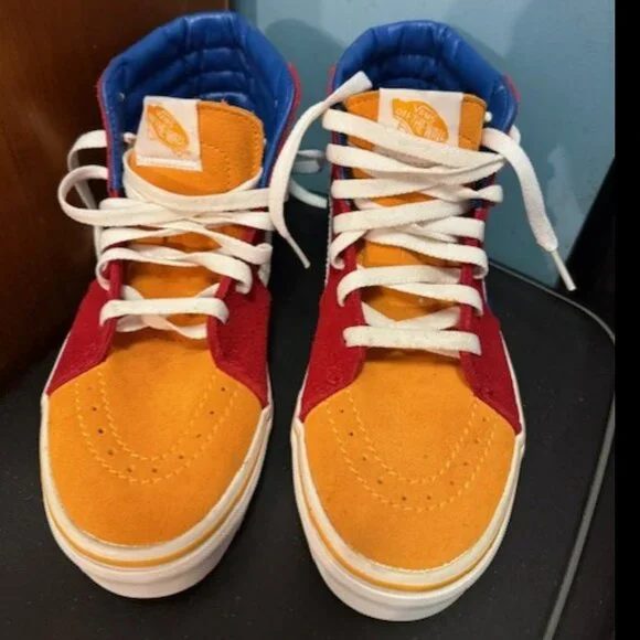 NWOT- Retro Vans Sk8-Hi colorblock suede multicolor – Unisex - 5Y / WM6.5 - RARE - Picture 2 of 16